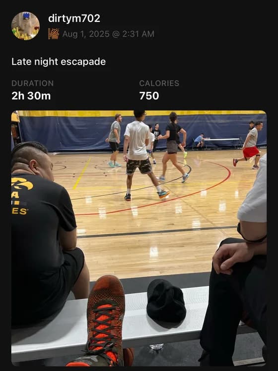 Manson's shared workout post
